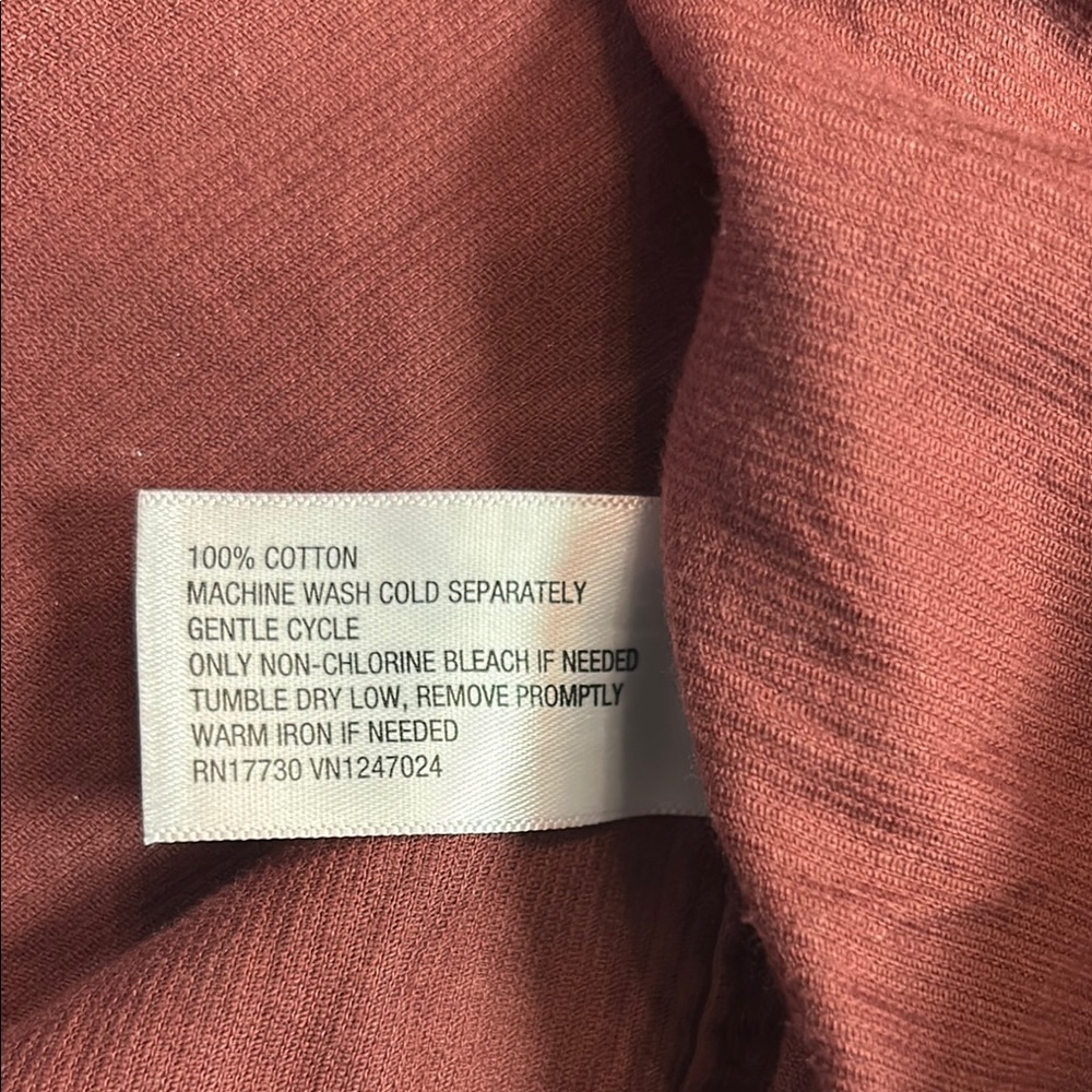 Men's red corduroy longsleeve button down - Picture 5 of 6